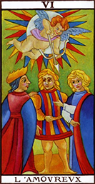 Significado da carta 6 - os enamorados no tarot de marselha O Espiritualista